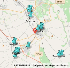 Mappa Via Intercomunale Casarano-Matino, 73042 Casarano LE, Italia (5.05)