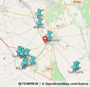 Mappa Via Intercomunale Casarano-Matino, 73042 Casarano LE, Italia (5.22923)