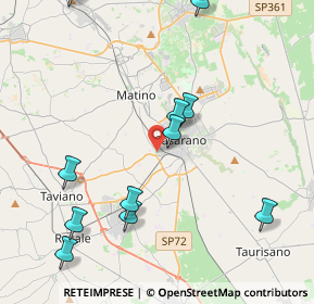 Mappa Via Intercomunale Casarano-Matino, 73042 Casarano LE, Italia (5.14636)