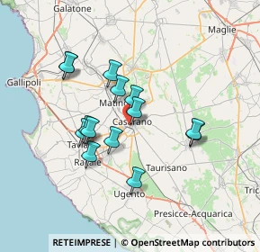 Mappa Via Duca d'Aosta, 73042 Casarano LE, Italia (6.45071)