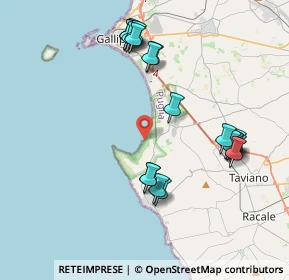 Mappa Litoranea s.m di leuca, 73057 Taviano LE, Italia (4.511)