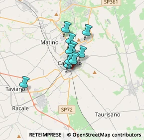 Mappa Via Danubio, 73042 Casarano LE, Italia (2.06455)