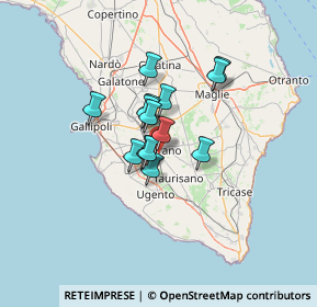 Mappa Via Danubio, 73042 Casarano LE, Italia (8.91571)