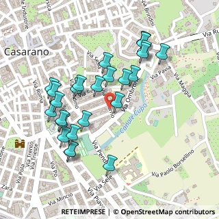 Mappa Via Ombrone, 73042 Casarano LE, Italia (0.2612)