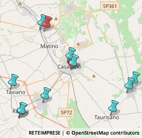 Mappa Via Sinni, 73042 Casarano LE, Italia (5.84)