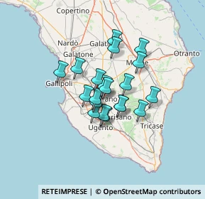 Mappa Via Sinni, 73042 Casarano LE, Italia (9.4105)