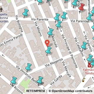 Mappa Via Milano, 73042 Casarano LE, Italia (0.1248)
