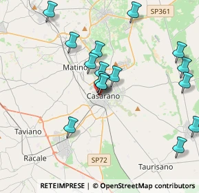 Mappa Via Calatafimi, 73042 Casarano LE, Italia (4.32875)