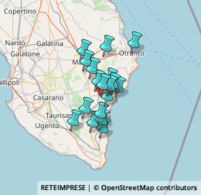 Mappa Via Guglielmo Oberdan, 73038 Spongano LE, Italia (8.55167)