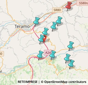 Mappa A24 Roma - l'Aquila - Teramo, 64100 Teramo TE, Italia (3.91636)