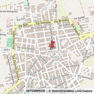 Mappa Via giuseppe mazzini 6, 72020 Cellino San Marco, Brindisi (Puglia)