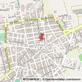 Mappa Via Galileo Galilei,  4, 72027 Cellino San Marco, Brindisi (Puglia)