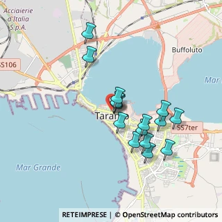 Mappa Via Pitagora 98 angolo Via Acclavio, 74121 Taranto TA, Italia (1.6875)