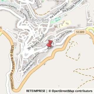 Mappa Via Alcide De Gasperi, 12, 08021 Bitti, Nuoro (Sardegna)