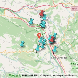 Mappa Via S. Vito, 84037 Sant'Arsenio SA, Italia (6.635)