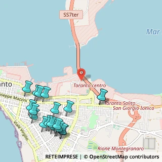 Mappa Via del Pizzone, 74121 Taranto TA, Italia (1.565)