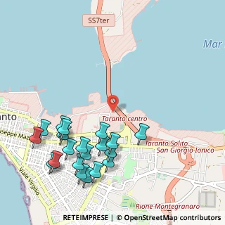Mappa Via del Pizzone, 74121 Taranto TA, Italia (1.336)