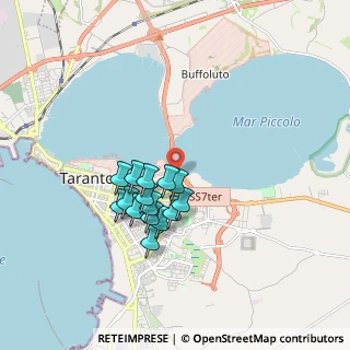 Mappa Via del Pizzone, 74121 Taranto TA, Italia (1.522)