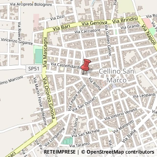 Mappa Via Guglielmo Marconi, 19, 72020 Cellino San Marco, Brindisi (Puglia)
