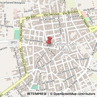 Mappa Via Guglielmo Marconi, 3, 72020 Cellino San Marco, Brindisi (Puglia)
