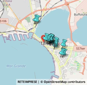 Mappa Via Cavour, 74121 Taranto TA, Italia (1.03111)