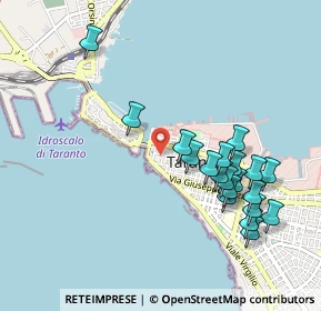 Mappa Via Cavour, 74121 Taranto TA, Italia (1.0855)