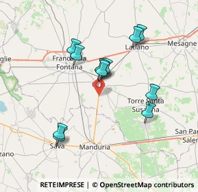 Mappa Via per Manduria, 72024 Oria BR, Italia (7.09833)