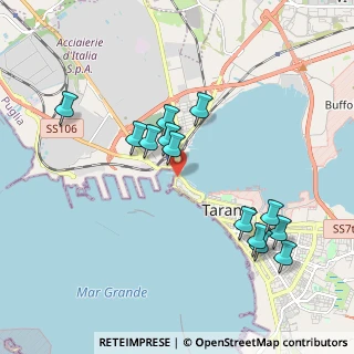 Mappa Piazza Fontana, 74123 Taranto TA, Italia (2.08231)