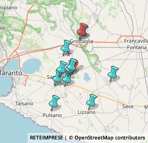 Mappa Via Nicola Sacco e Bartolomeo Vanzetti, 74021 Carosino TA, Italia (5.78909)