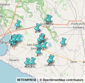 Mappa Via Nicola Sacco e Bartolomeo Vanzetti, 74021 Carosino TA, Italia (8.38)