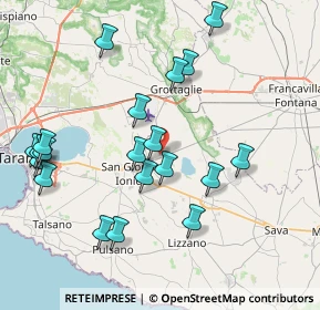 Mappa Via Nicola Sacco e Bartolomeo Vanzetti, 74021 Carosino TA, Italia (9.1605)