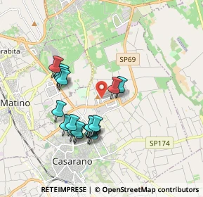 Mappa Zona Industriale Tronco H, 73042 Casarano LE, Italia (1.8285)