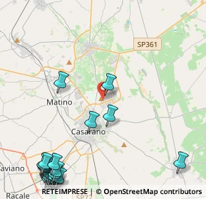 Mappa Zona Industriale Tronco H, 73042 Casarano LE, Italia (7.1555)