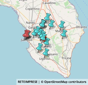 Mappa Zona Industriale lotto, 73046 Matino LE, Italia (9.9565)