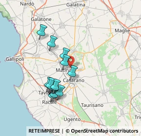 Mappa Zona Industriale lotto, 73046 Matino LE, Italia (7.02385)