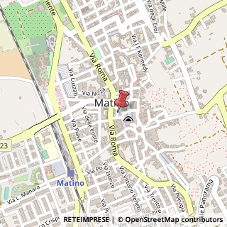 Mappa Via Cavour, 73046 Casarano LE, Italia, 73046 Matino, Lecce (Puglia)