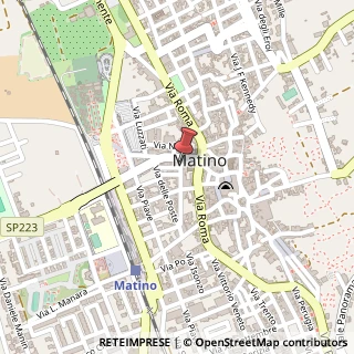 Mappa Via Regina Elena, 1, 73046 Matino, Lecce (Puglia)
