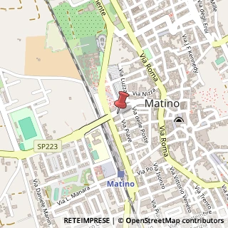Mappa Via Maria Santissima Addolorata, 45, 73046 Matino, Lecce (Puglia)