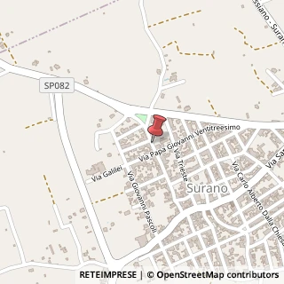 Mappa Via Leonardo da Vinci, 42, 73030 Surano, Lecce (Puglia)