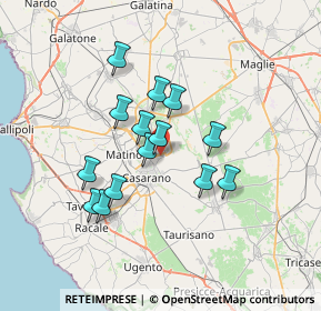 Mappa Taviano, 73042 Casarano LE, Italia (6.13357)