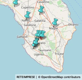 Mappa Taviano, 73042 Casarano LE, Italia (21.54588)