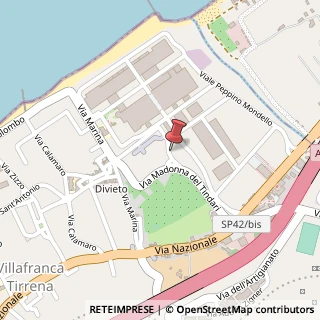 Mappa Via Madonna del Tindari, 98049 Villafranca Tirrena ME, Italia, 98049 Villafranca Tirrena, Messina (Sicilia)