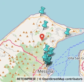 Mappa Strada ex militare per Campo Italia, 98167 Curcuraci ME, Italia (4.32667)