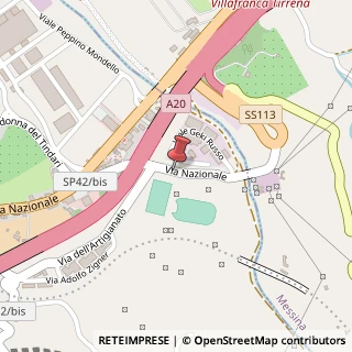 Mappa Via Borgo Roldi, 3, 98049 Villafranca Tirrena, Messina (Sicilia)