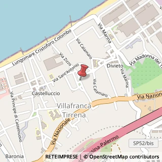 Mappa Via Zizzo, 32, 98049 Villafranca Tirrena, Messina (Sicilia)