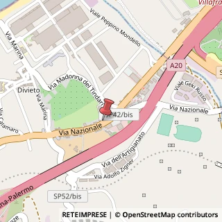 Mappa Via Nazionale, 531, 98049 Villafranca Tirrena, Messina (Sicilia)