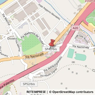 Mappa Via Nazionale, 402, 98049 Villafranca Tirrena, Messina (Sicilia)