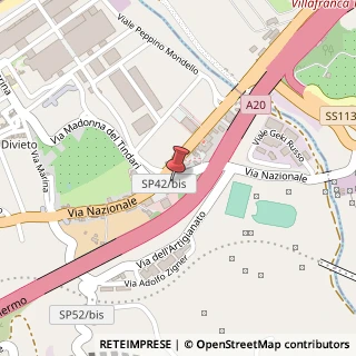 Mappa Via Nazionale, 116, 98049 Villafranca Tirrena, Messina (Sicilia)