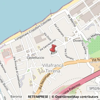 Mappa Via Salvatore Pugliatti, 34, 98049 Villafranca Tirrena, Messina (Sicilia)