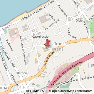 Mappa Via San Giuseppe Calasanzio, 17, 98049 Villafranca Tirrena, Messina (Sicilia)